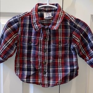 Baby Gap plaid infant shirt.3-6 mo. 100% cotton
